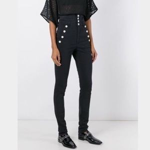 Isabel amaranth Nepos High waisted military pants in Black. Size 38. EUC.